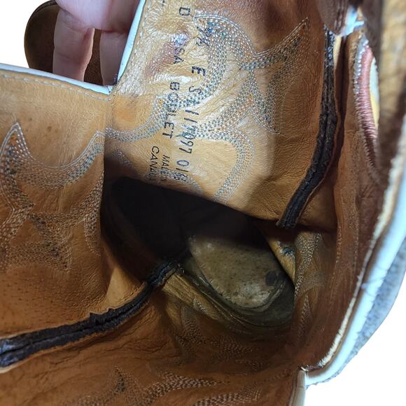 Boulet Round Toe Western Cowboys Ranch Western Oil Resistant Sole Boots 9.5 E main image 6